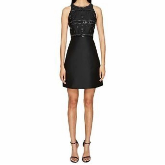 Kate Spade Black Embellished A-line Dress in Black | Size 4 - Picture 3 of 9